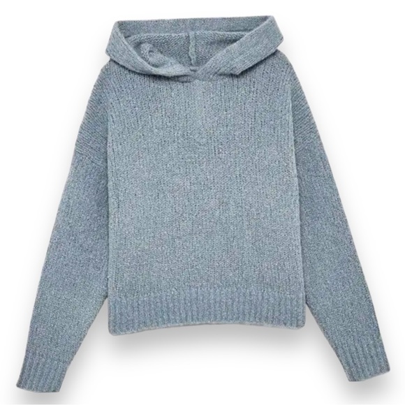 Aritzia Sweaters - ARITZIA The Group BABATON Michelle Sweater Hoodie Dune Blue Alpaca NWT NEW Small